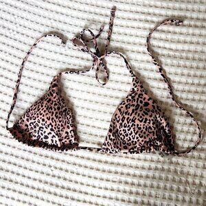 Bikini animal print top beach vacation